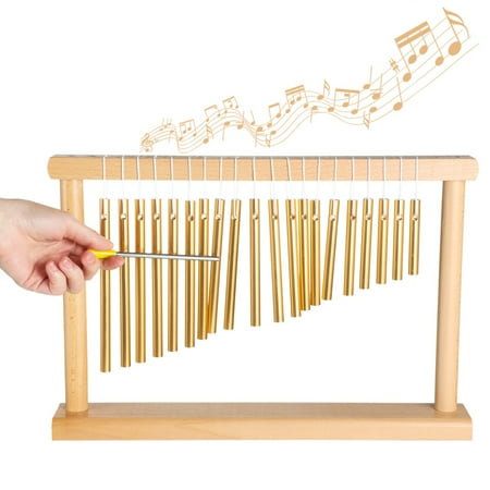 20 Note Chime Table Top Bar Chime Wind Chime 20 Bars Percussion Instrument with Mallet, Yoga Classroom Ornament Office Decoration Kids Musical Educational Gift