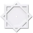thumbnail image 1 of 20"OD x 1"ID x 11"C x 1"P Axel Architectural Grade PVC Contemporary Ceiling Medallion, 1 of 11