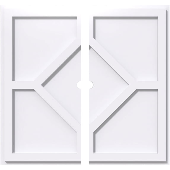 20"OD x 1"ID x 7"C x 1"P Embry Architectural Grade PVC Contemporary Ceiling Medallion, Two Piece