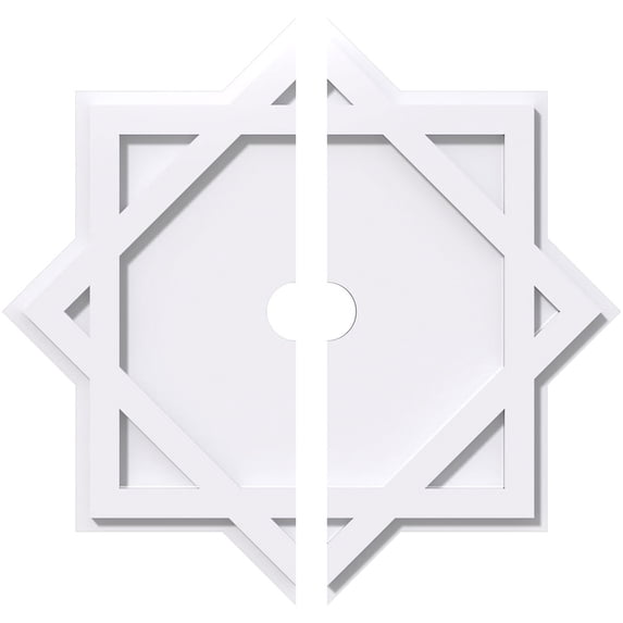 20"OD x 2"ID x 11"C x 1"P Axel Architectural Grade PVC Contemporary Ceiling Medallion, Two Piece