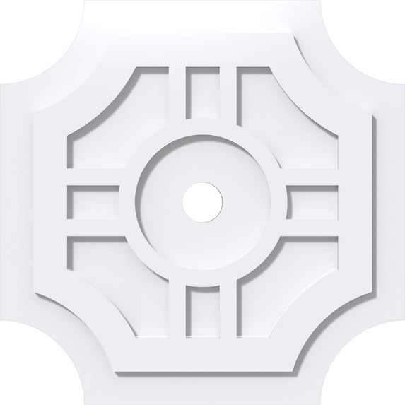 20"OD x 2"ID x 6 1/2"C x 1"P Haus Architectural Grade PVC Contemporary Ceiling Medallion