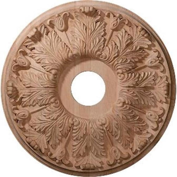 20"OD x 3 7/8"ID x 1 3/4"P Carved Florentine Ceiling Medallion, Cherry (Fits Canopies up to 6 3/4")
