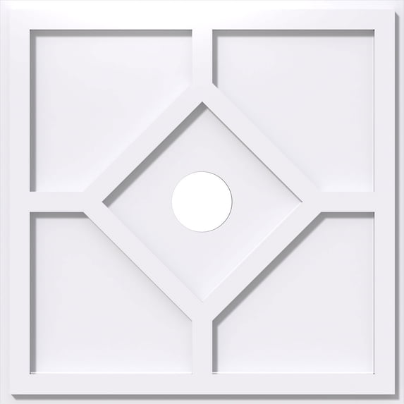 20"OD x 3"ID x 7"C x 1"P Embry Architectural Grade PVC Contemporary Ceiling Medallion