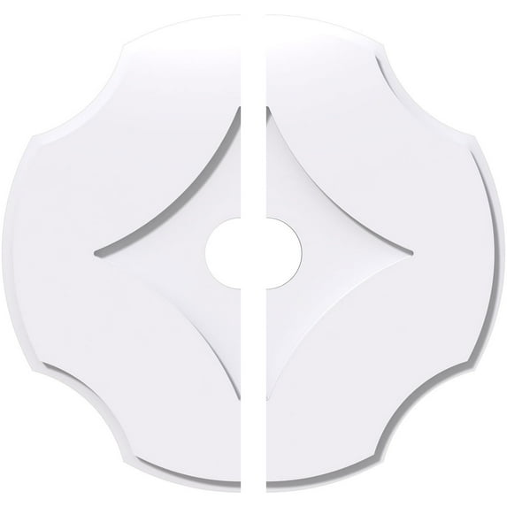 20"OD x 3"ID x 7"C x 1"P Percival Architectural Grade PVC Contemporary Ceiling Medallion, Two Piece
