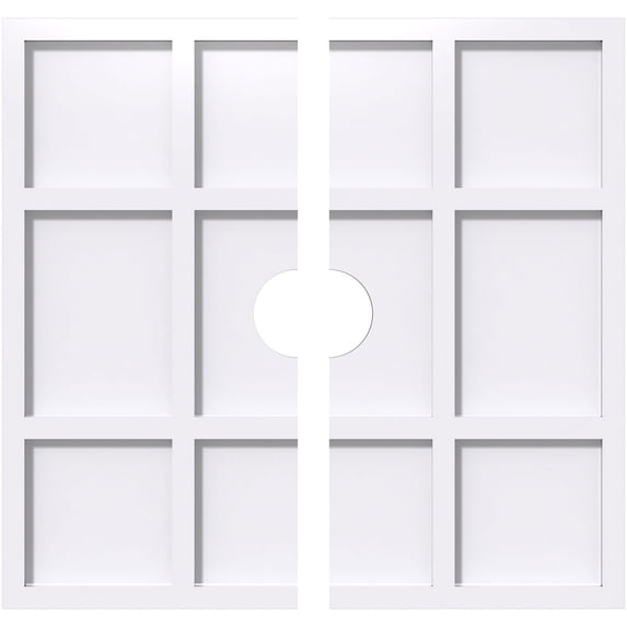 20"OD x 3"ID x 7"C x 1"P Rubik Architectural Grade PVC Contemporary Ceiling Medallion, Two Piece