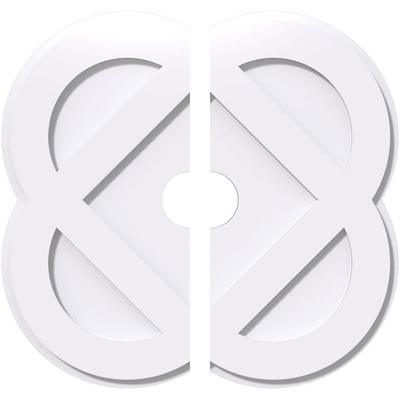 20"OD x 3"ID x 8"C x 1"P Charlotte Architectural Grade PVC Contemporary Ceiling Medallion, Two Piece