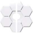 thumbnail image 1 of 20"OD x 4"ID x 7"C x 1"P Daisy Architectural Grade PVC Contemporary Ceiling Medallion, Two Piece, 1 of 11