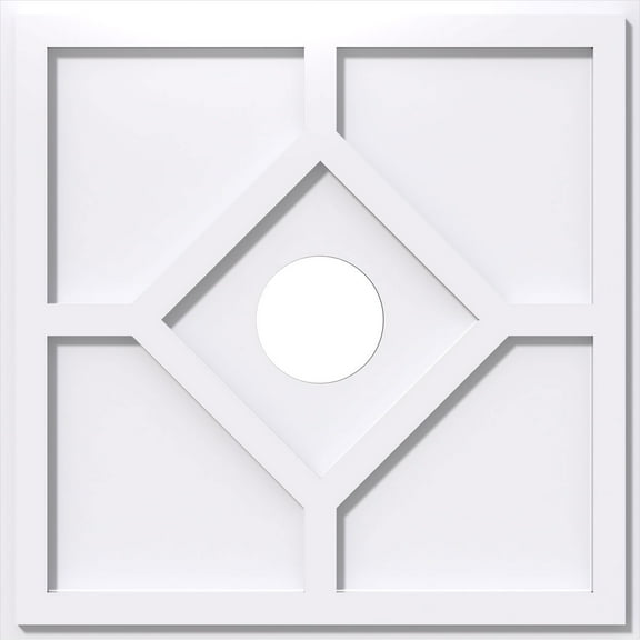 20"OD x 4"ID x 7"C x 1"P Embry Architectural Grade PVC Contemporary Ceiling Medallion