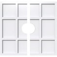 thumbnail image 1 of 20"OD x 4"ID x 7"C x 1"P Rubik Architectural Grade PVC Contemporary Ceiling Medallion, Two Piece, 1 of 11