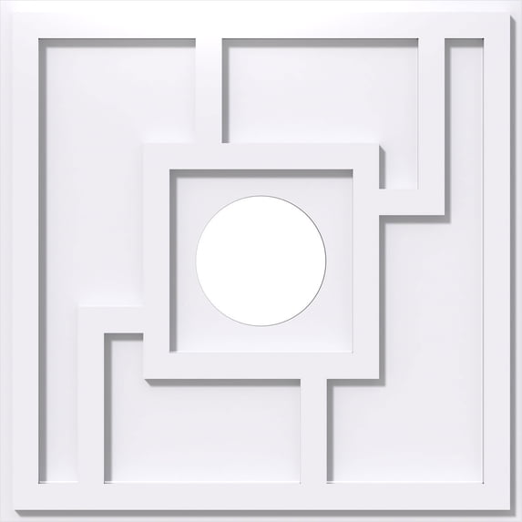20"OD x 5"ID x 7"C x 1"P Knox Architectural Grade PVC Contemporary Ceiling Medallion
