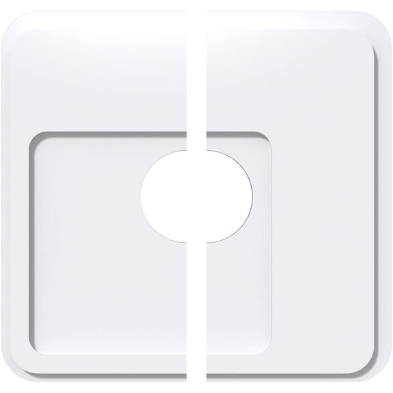 20"OD x 5"ID x 7"C x 1"P Lucan Architectural Grade PVC Contemporary Ceiling Medallion, Two Piece