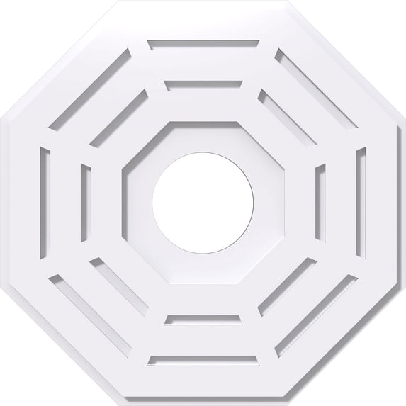 20"OD x 5"ID x 8"C x 1"P Westin Architectural Grade PVC Contemporary Ceiling Medallion