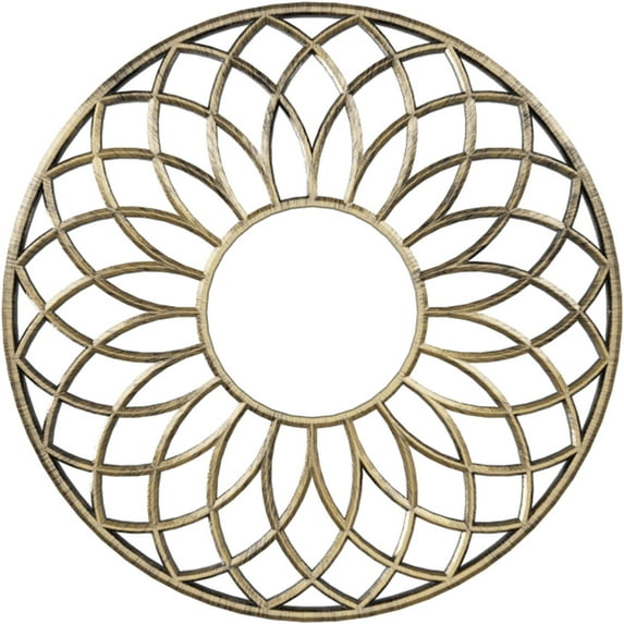20"OD x 6 7/8"ID x 1/2"P Cannes Architectural Grade PVC Pierced Ceiling Medallion, Antiqued Pale Gold