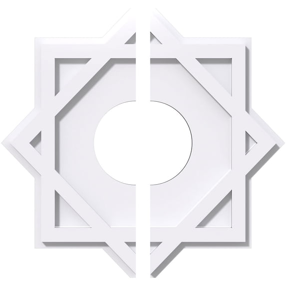 20"OD x 6"ID x 11"C x 1"P Axel Architectural Grade PVC Contemporary Ceiling Medallion, Two Piece