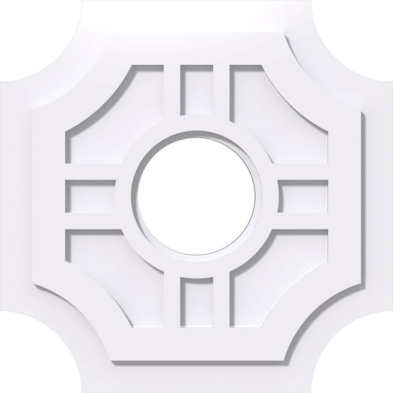 20"OD x 6"ID x 6 1/2"C x 1"P Haus Architectural Grade PVC Contemporary Ceiling Medallion