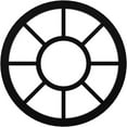 thumbnail image 1 of 20"OD x 7 1/4"ID x 1/2"P Grace Architectural Grade PVC Pierced Ceiling Medallion, Black, 1 of 10
