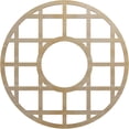 thumbnail image 1 of 20"OD x 7 1/4"ID x 3/8"T O'Neal Wood Fretwork Pierced Ceiling Medallion, Hickory, 1 of 3