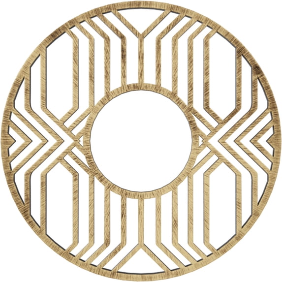 20"OD x 7 3/8"ID x 1/2"P Empire Architectural Grade PVC Pierced Ceiling Medallion, Antiqued Brass