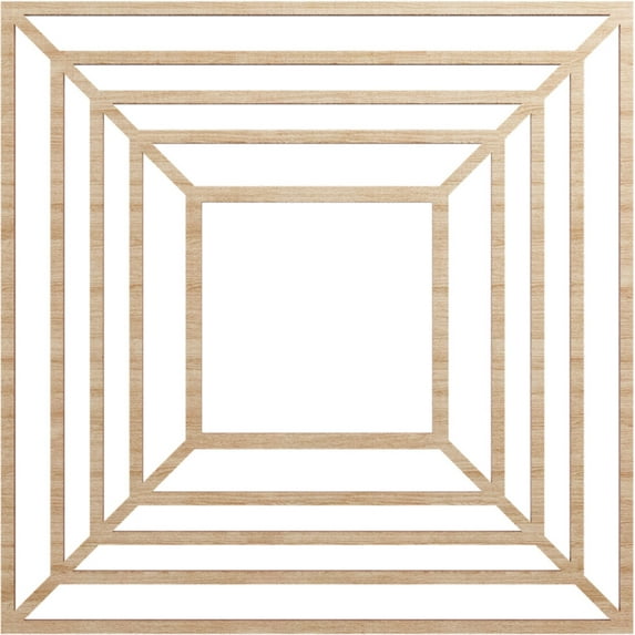 20"OD x 7 3/8"ID x 1/4"T Raven Wood Fretwork Pierced Ceiling Medallion, Alder