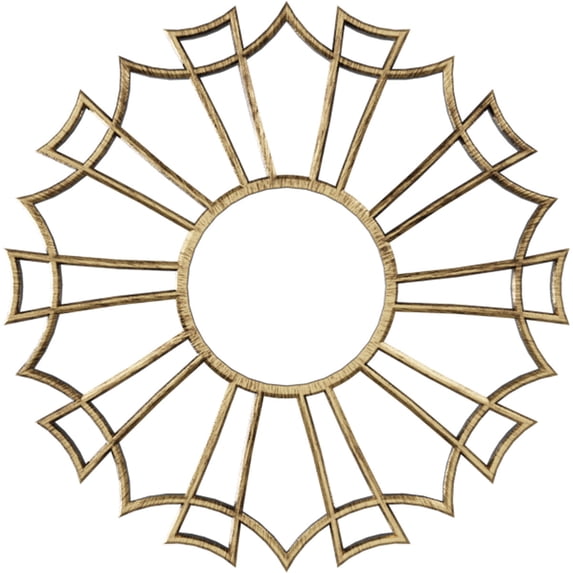 20"OD x 7"ID x 1/2"P Augustus Architectural Grade PVC Pierced Ceiling Medallion, Antiqued Brass