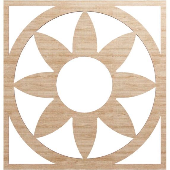 20"OD x 7"ID x 1/4"T Blume Wood Fretwork Pierced Ceiling Medallion, Alder