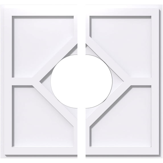 20"OD x 7"ID x 7"C x 1"P Embry Architectural Grade PVC Contemporary Ceiling Medallion, Two Piece