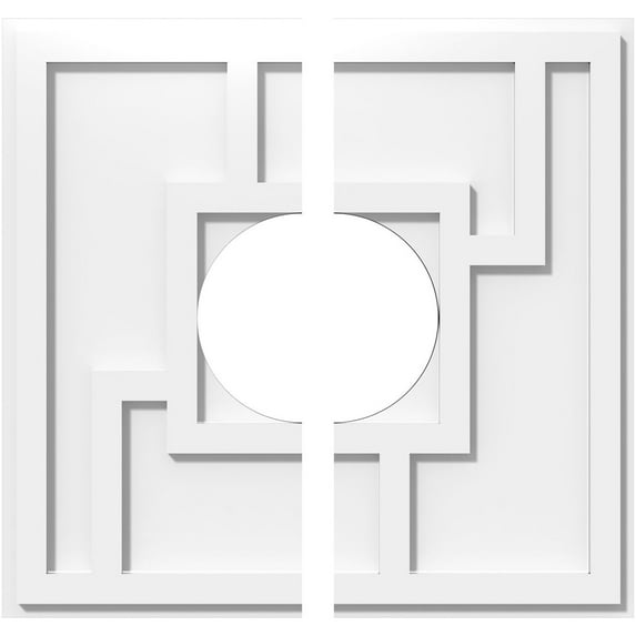 20"OD x 7"ID x 7"C x 1"P Knox Architectural Grade PVC Contemporary Ceiling Medallion, Two Piece