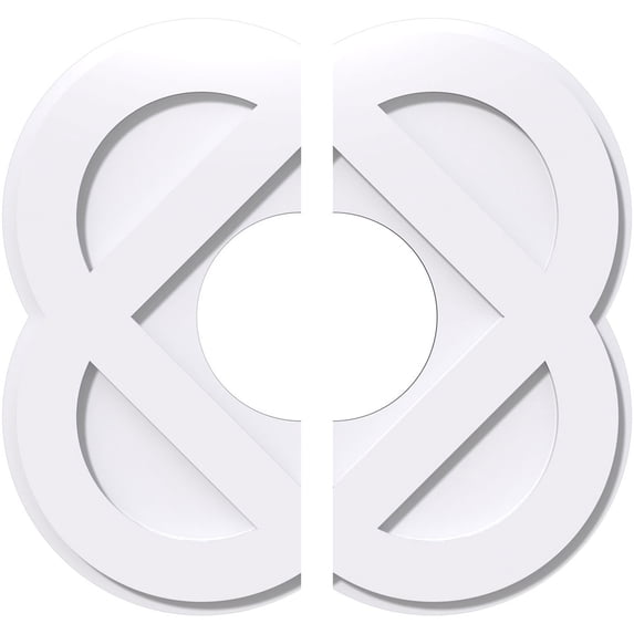 20"OD x 7"ID x 8"C x 1"P Charlotte Architectural Grade PVC Contemporary Ceiling Medallion, Two Piece