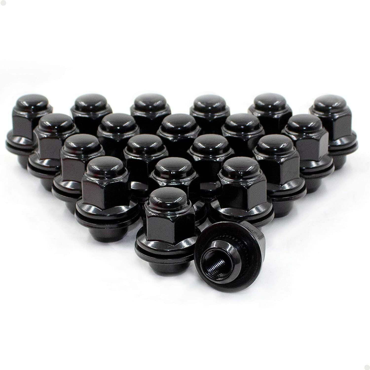 20 OEM Black Factory Style M12x1.5 Mag Seat Lug Nuts Compatible with Toyota Lexus Cars