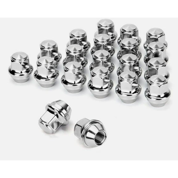 20 OEM Factory Lug Nuts Chrome Compatible with Ford Lincoln 12x1.5 Fusion Focus Escape MKZ