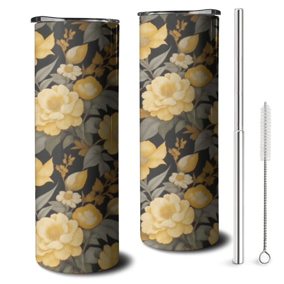 20 OZ Coffee Tumble Slim Tumbler Cup with Straw,Thermal with Lids for Hot and Cold Drinks for Outdoor Sports Wedding