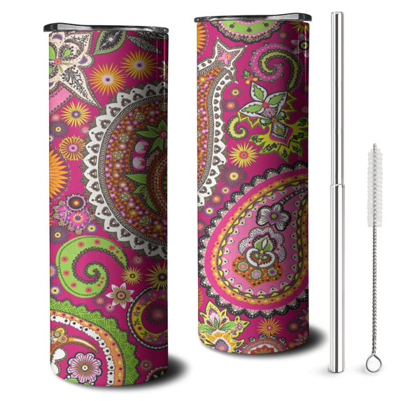 20 OZ Coffee Tumble Travel Coffee Mugs with Straw,Thermal with Lids for Hot and Cold Drinks for School Camping