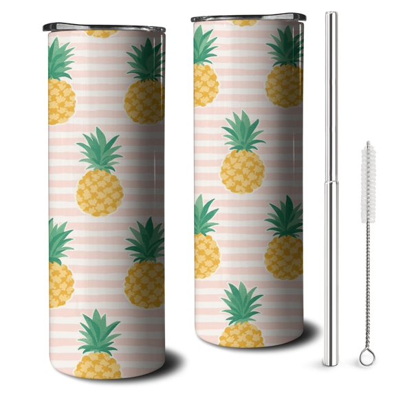 20 OZ Insulated Tumblers Coffee Travel Mug with Straw,Thermal with Lids for Hot and Cold Drinks for School Camping