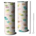 thumbnail image 1 of 20 OZ Skinny Tumbler Pineapple Coffee Travel Mug with Lid and Straw,Stainless Steel Vacuum Insulated Cafe Tumblers Gifts for Fathers Husband, 1 of 7