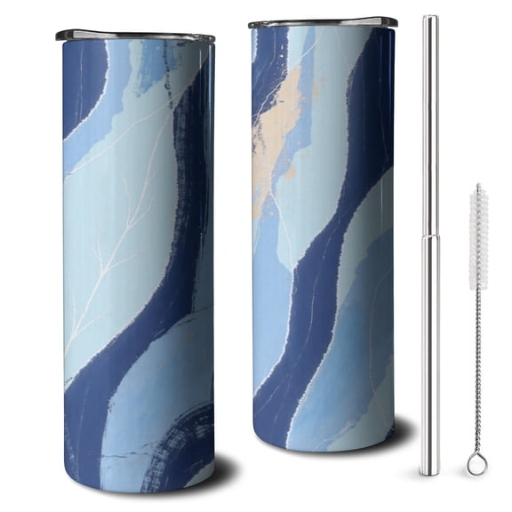 20 OZ Stainless Steel Tumbler Insulated Coffee Mug with Straw,Thermal with Lids for Hot and Cold Drinks for Work Travel