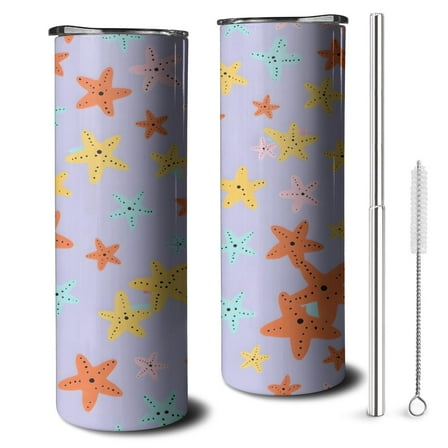 20 OZ Stainless Steel Tumbler Travel Coffee Mugs with Straw,Thermal with Lids for Hot and Cold Drinks for School Camping