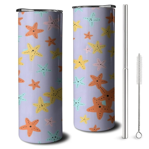 20 OZ Stainless Steel Tumbler Travel Coffee Mugs with Straw,Thermal with Lids for Hot and Cold Drinks for School Camping