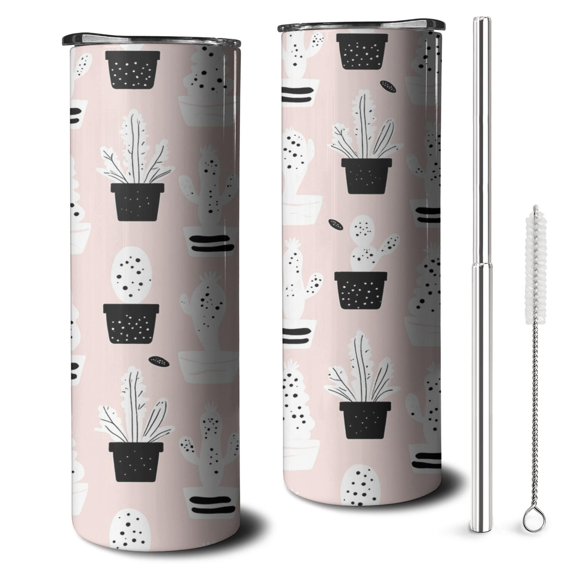 20 OZ Stainless Steel Tumbler Travel Coffee Mugs with Straw,Thermal with Lids for Hot and Cold Drinks for School Camping