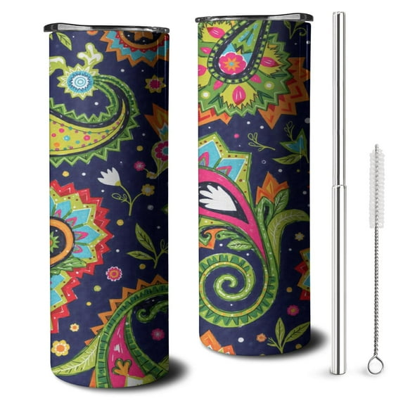 20 OZ Travel Mug Insulated Coffee Mug with Straw,Thermal with Lids for Hot and Cold Drinks for Work Travel