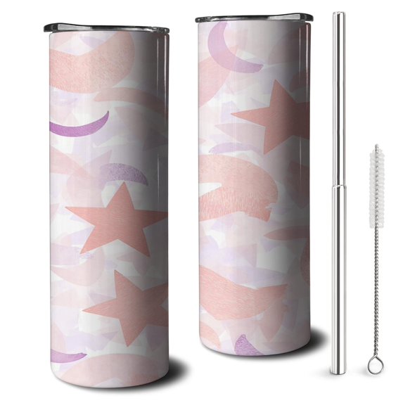 20 OZ Travel Mug Slim Tumbler Cup with Straw,Thermal with Lids for Hot and Cold Drinks for Fathers Husband Mothers