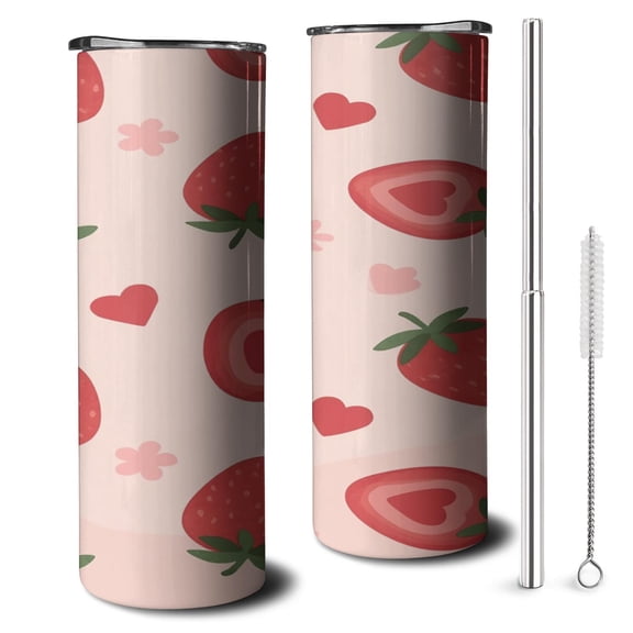 20 OZ Travel Mug Slim Tumbler Cup with Straw,Thermal with Lids for Hot and Cold Drinks for Fathers Husband Mothers