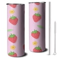 thumbnail image 1 of 20 OZ Tumbler Strawberry Insulated Coffee Mug with Lid and Straw,Stainless Steel Vacuum Insulated Insulated Tumbler Gifts for Fathers Husband, 1 of 7