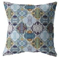 thumbnail image 1 of 20â€ Orange Blue Trellis Indoor Outdoor Throw Pillow, 1 of 4
