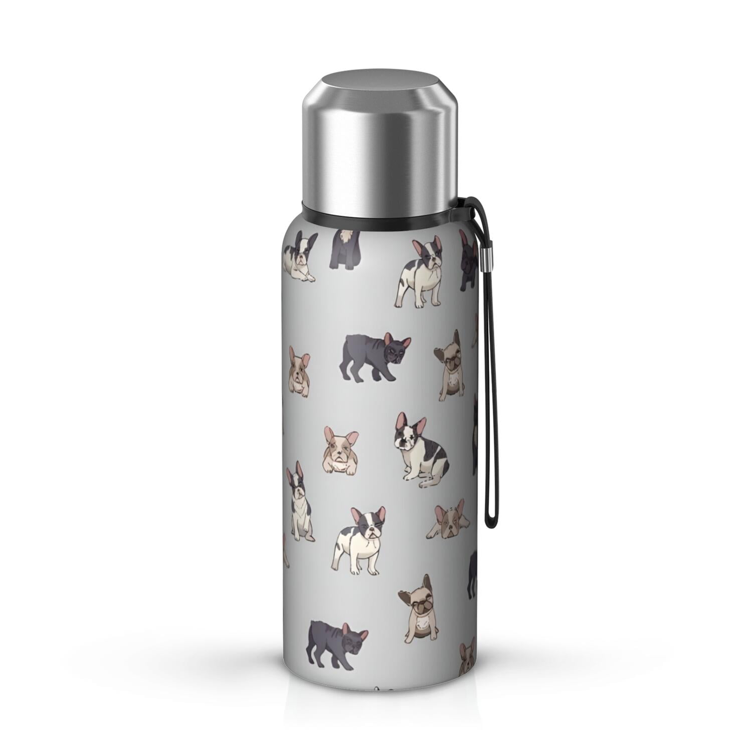 20 Oz Boston Terrier Coffee Tumbler Double Wall Insulated Stainless Steel Water Bottle | Metal Reusable Thermoses Flask with Cup Cap | Leak & Sweat Proof with Anti-Dust Lid