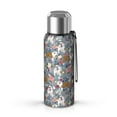 thumbnail image 1 of 20 Oz Bulldog Dog and Flower Florals Coffee Tumbler Double Wall Insulated Stainless Steel Water Bottle | Metal Reusable Thermoses Flask with Cup Cap | Leak & Sweat Proof with Anti-Dust Lid, 1 of 7