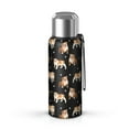 thumbnail image 1 of 20 Oz Bulldog Dog and Footprints Coffee Tumbler Double Wall Insulated Stainless Steel Water Bottle | Metal Reusable Thermoses Flask with Cup Cap | Leak & Sweat Proof with Anti-Dust Lid, 1 of 7