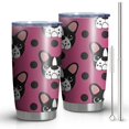 thumbnail image 1 of 20 Oz Cute Bulldogs Coffee Tumbler Double Wall Insulated Stainless Steel Water Bottle | Metal Reusable Thermoses Flask with Cup Cap | Leak & Sweat Proof with Anti-Dust Lid, 1 of 7