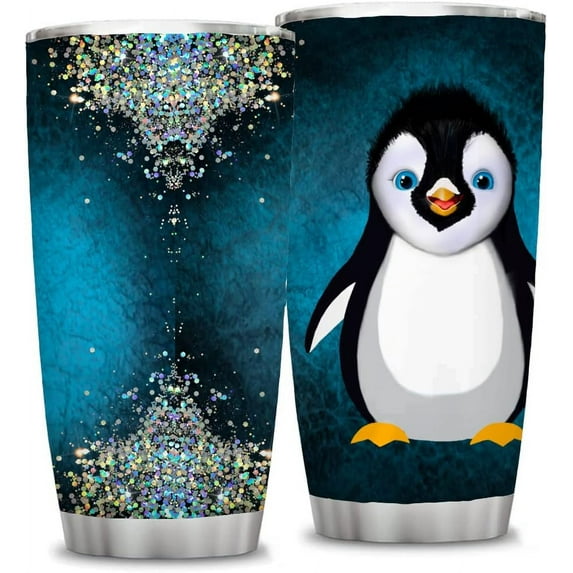 20 Oz Cute Women Gift for Teenage Girls, Penguin Lover Gift for Girls,Cute Animal Lover Coffee Cup Present,Idea for Friends,Bestie Wife Girlfriend Birthday Gift,Funny Vacuum Tumbler with Lid