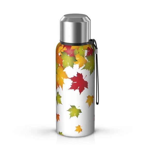 20 Oz Fall Leaves Coffee Tumbler Double Wall Insulated Stainless Steel Water Bottle | Metal Reusable Thermoses Flask with Cup Cap | Leak & Sweat Proof with Anti-Dust Lid