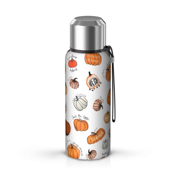 20 Oz Fall Pumpkin Coffee Tumbler Double Wall Insulated Stainless Steel Water Bottle | Metal Reusable Thermoses Flask with Cup Cap | Leak & Sweat Proof with Anti-Dust Lid